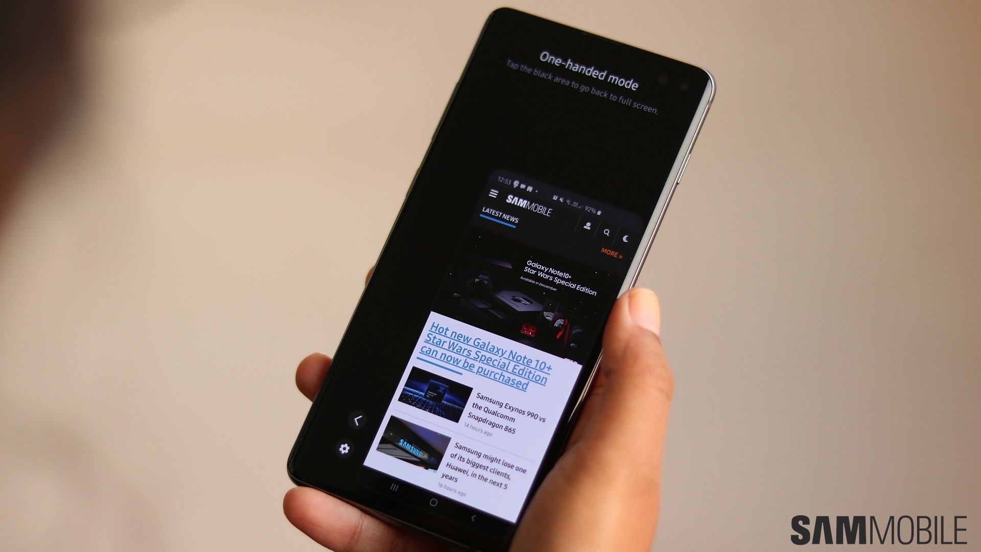 One Handed Mode One UI 1.0