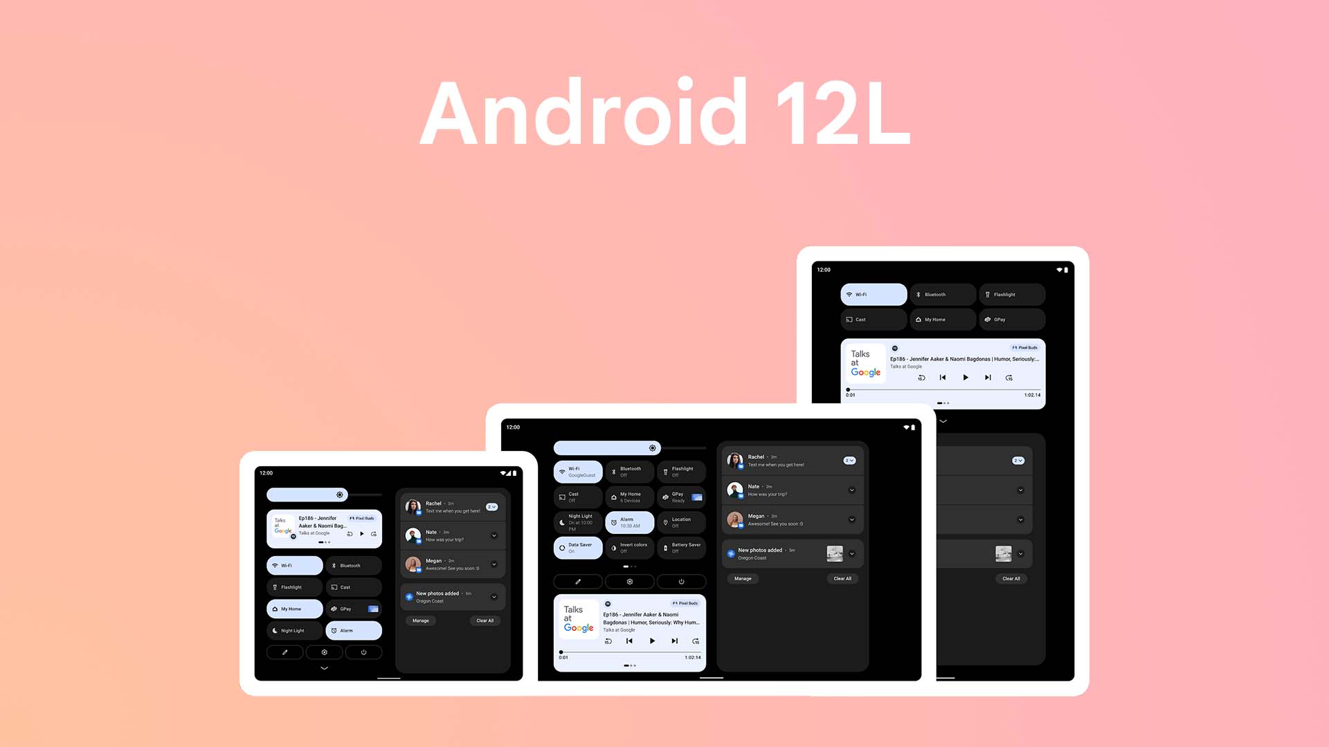 Google Android 12 UI Design Tablets Foldable Smartphones