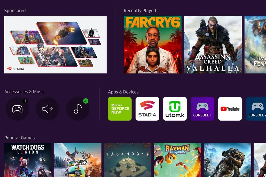 Samsung’s smart TVs offer Stadia at 4K, but GeForce Now limited to 1080p