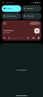 Android 13 Google Cast Media Controls Quick Settings