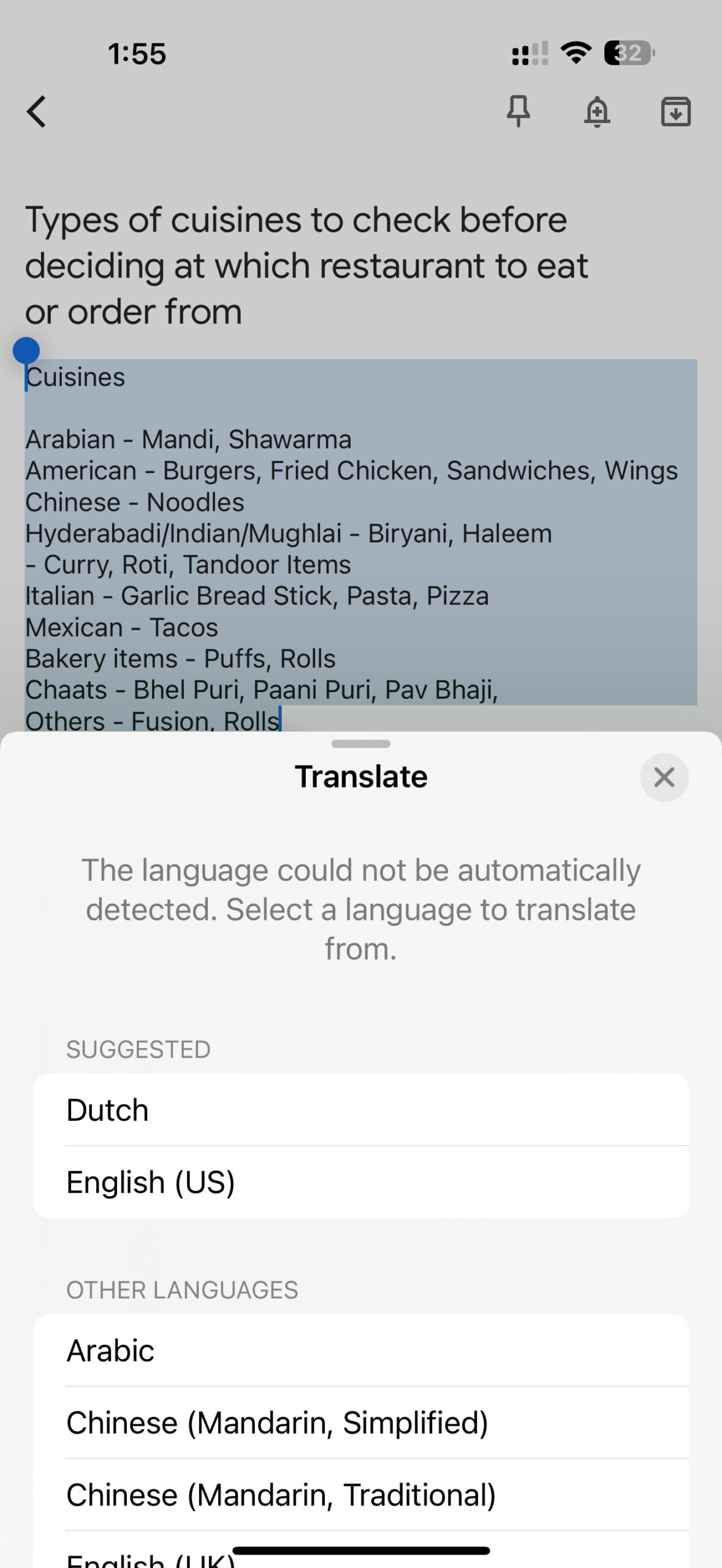 06 - Apple iPhone 16 Pro Max Google Keep Text Translate Language Detection