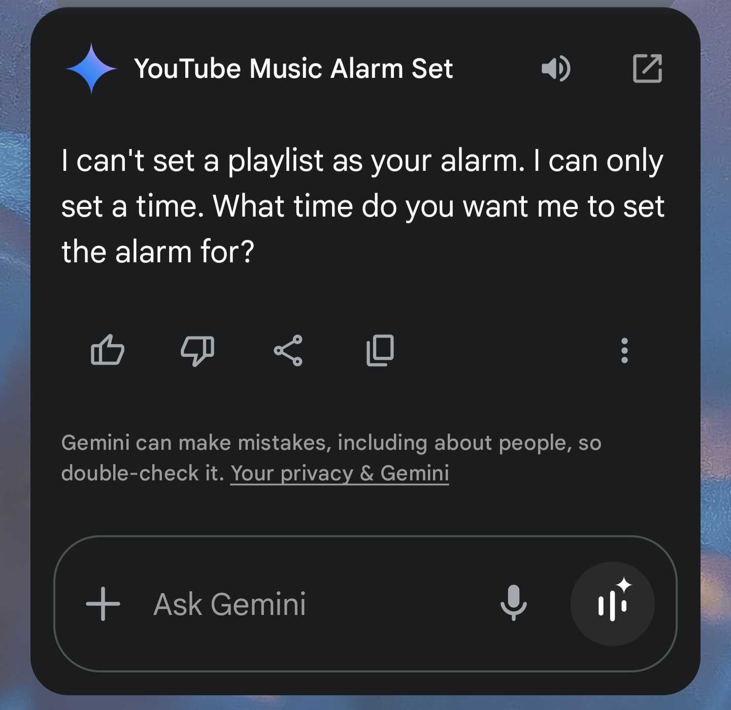 gemini-ai-alarm-youtube-music-playlist