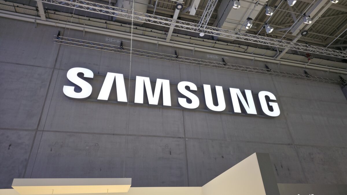 Samsung Logo With Grey Background