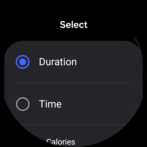 Samsung Galaxy Watch Health Workout Screen Metrics Selection 01
