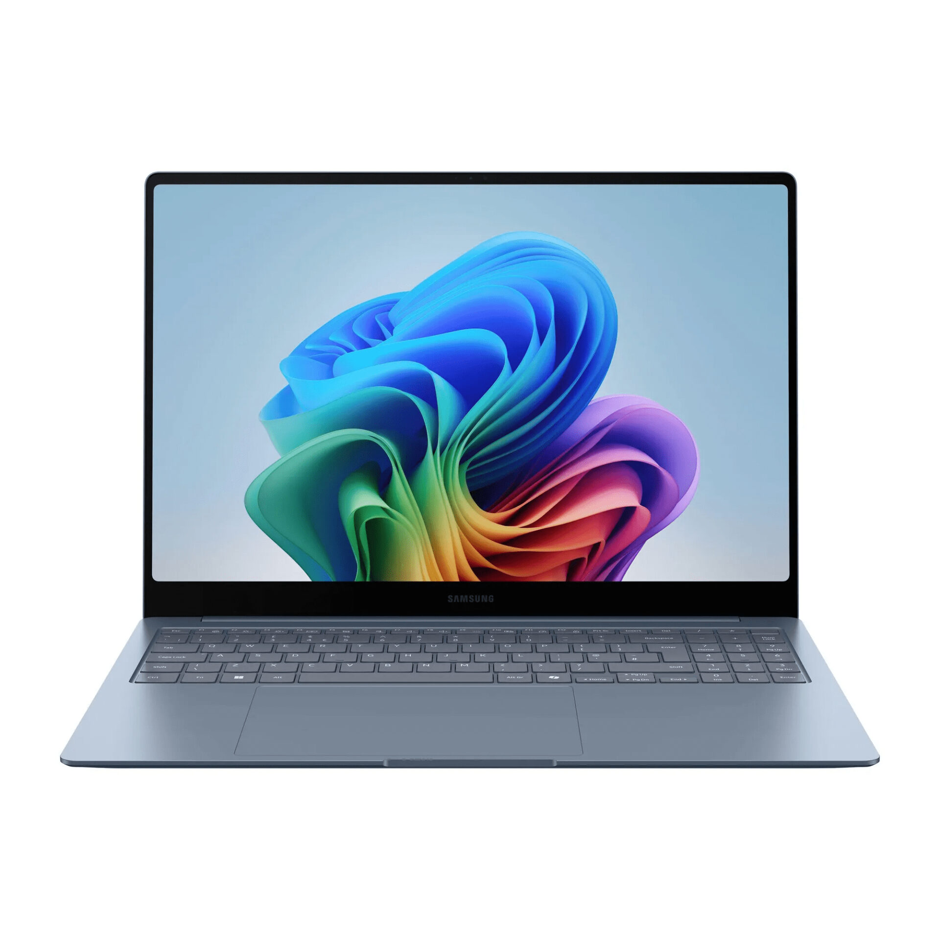 Samsung Galaxy Book 6 Edge Opened Front View With Keyboard
