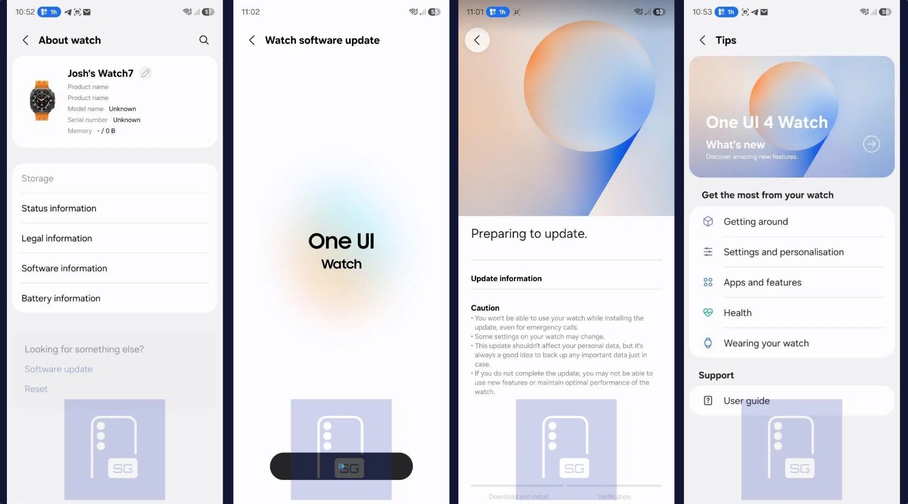 Samsung Galaxy Wearable Design About Watch Leak July 2026 One UI Watch 9.0
